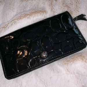 Black coach wallet/wristlet